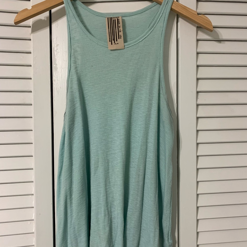 Light blue free people tank